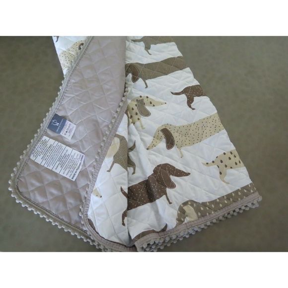 Sleeping Partners New York Dachshund Wiener Dog TWIN 2Pc Quilt Sham Set $120 NEW - Picture 2 of 6